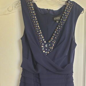 Adrianna Papell Navy sleeveless cocktail dress